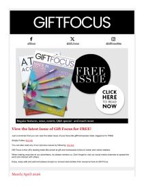 Gift Focus magazine - April 2026 newsletter