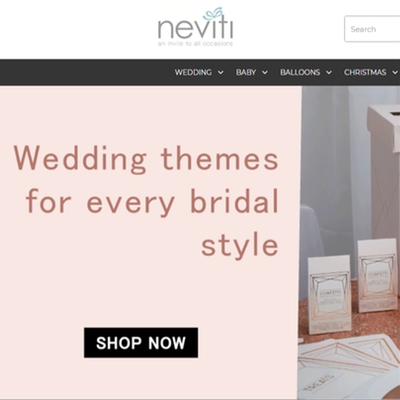 Wedding and party manufacturer Neviti launches new website