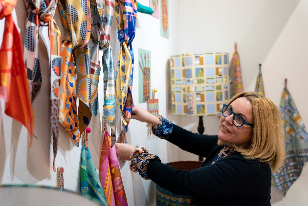 Women looking at clothes at Scotland Trade Fair Spring 