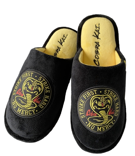 Cobra Kai black and yellow slipper