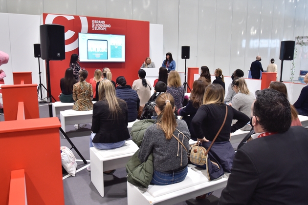 Attendees watching a talk at Brand Licensing Europe 