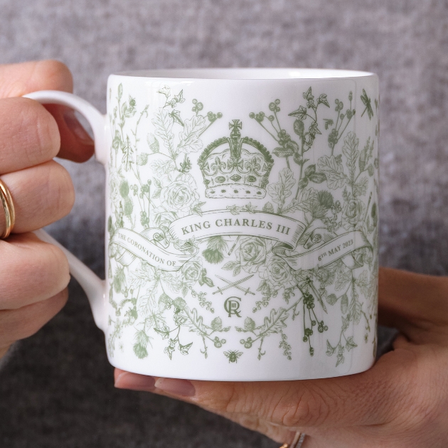 fine bone china mug commemorating king charles coronation