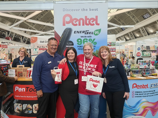 Pentel team at London Stationery Show