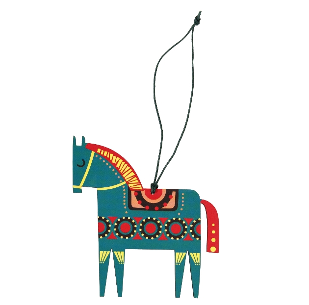 wooden horse decoration hanging