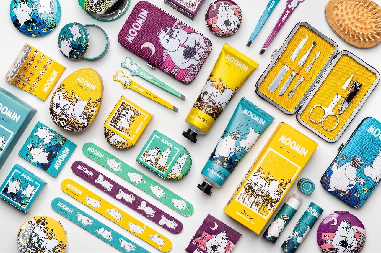 toiletries with moomin characters on