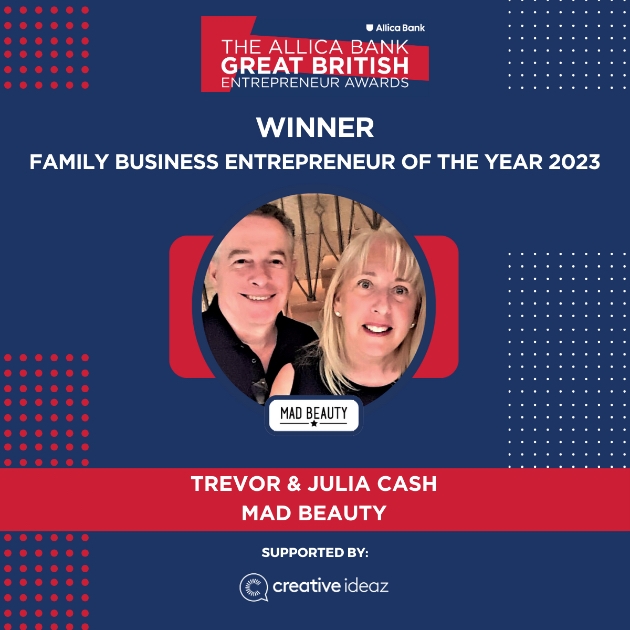 Mad Beauty Founders promotional image Family Business Entrepreneur of the Year 2023 