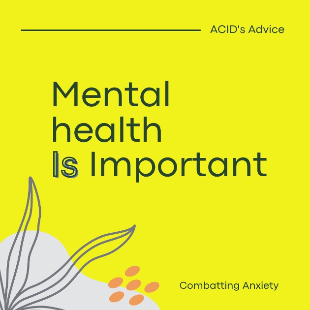 yellow poster with words on Mental Health is Important