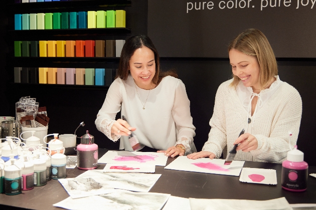 two ladies painting