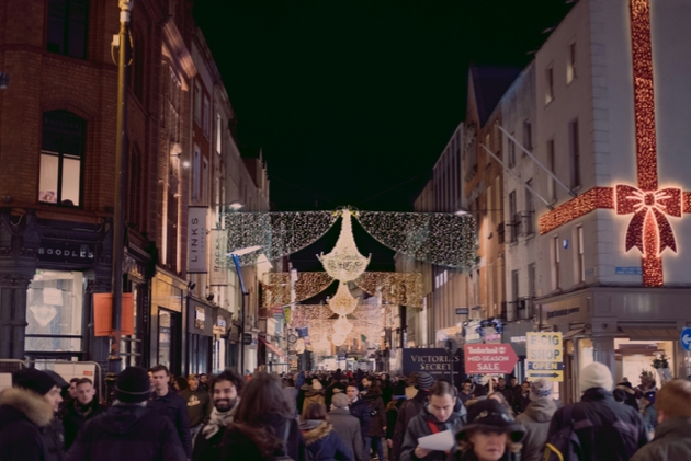 high street at christmas