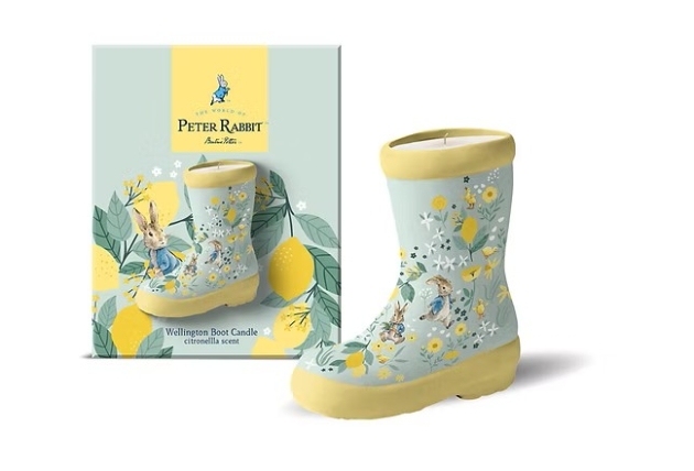 candle in the shape of wellington boot