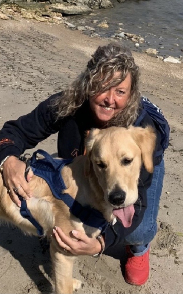 Claire Reay with her dog Bailey