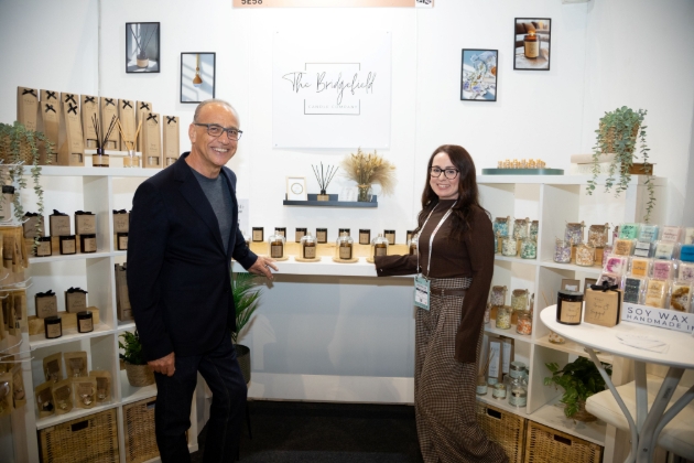 Theo Paphitis and Georgie, The Bridgefield Candle Company