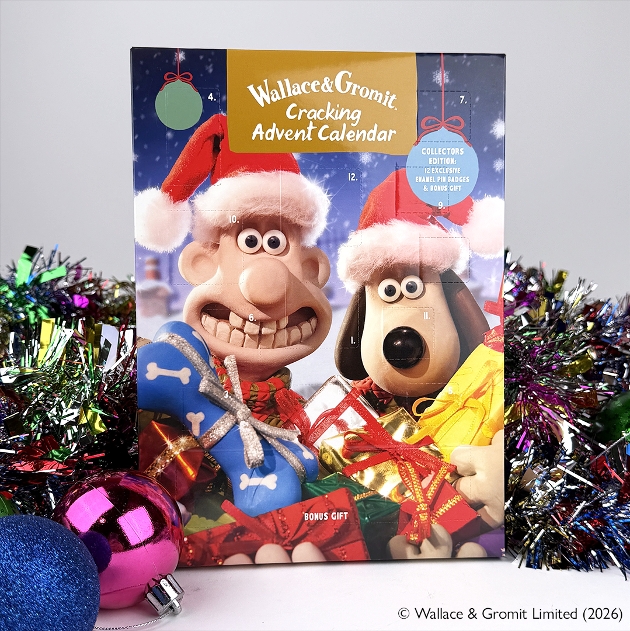 Wallace & Gromit pin badge advent calendar